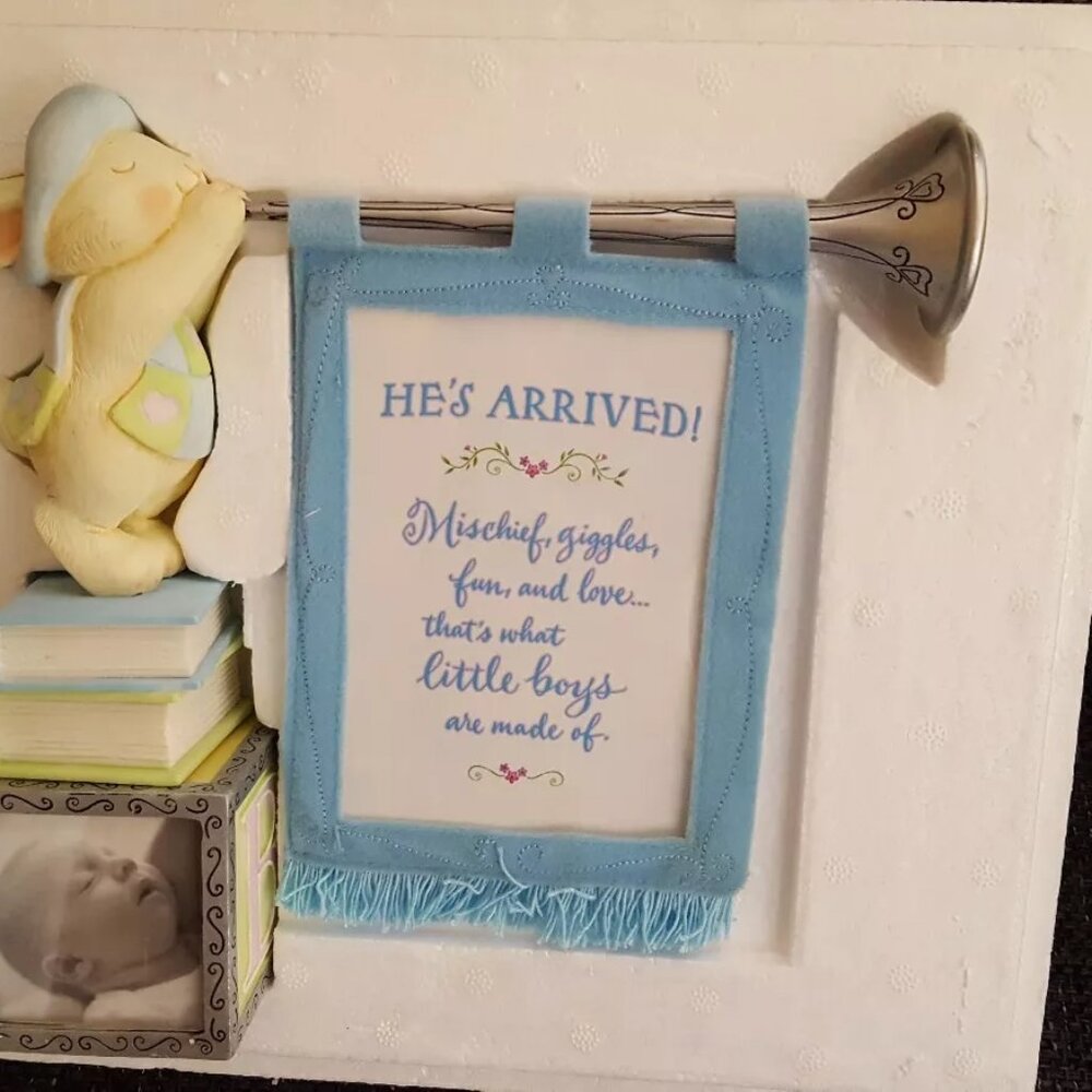 HALLMARK Once Upon a Story, Boy, Baby Announcement Frame